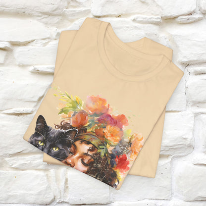 "The Black Cat and The Lady" T-Shirt for Women | 100% Cotton*