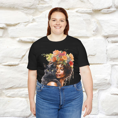 "The Black Cat and The Lady" T-Shirt for Women | 100% Cotton*