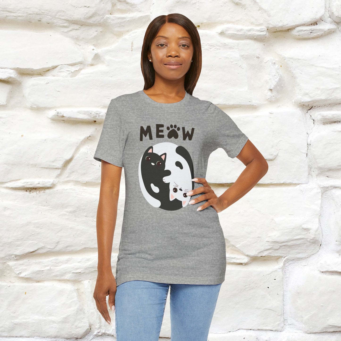 ''Ying Yang Meow''  Cat T-shirt for Men and Women  100% Cotton*