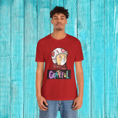 ''Grateful''  Cat T-shirt for Men and Women  100% Cotton*