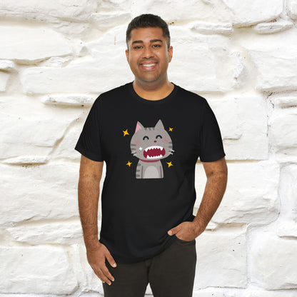 "Smile, Sparkle, Shine" Cat T-Shirt | Front & Back Design | Nunu&Miao Studio