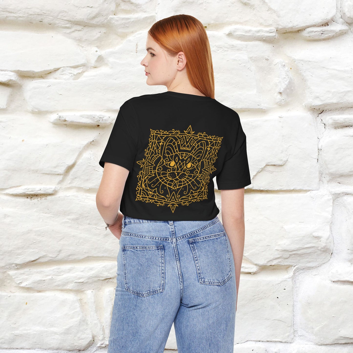 "Mandala Cat'' Cat T-Shirt Front and Back Design | Nunu&Miao Studio