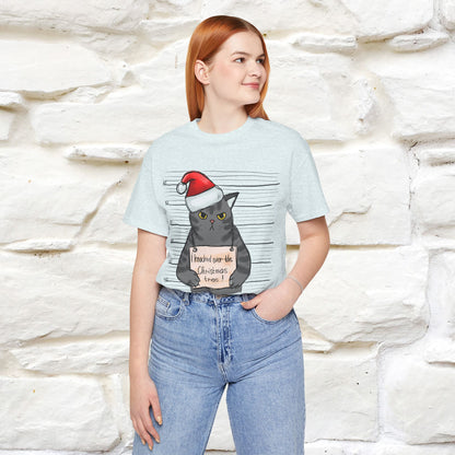 I Knocked Over The Christmas Tree T-Shirt | Festive Cat Christmas Shirt for Men & Women | 100% Cotton*