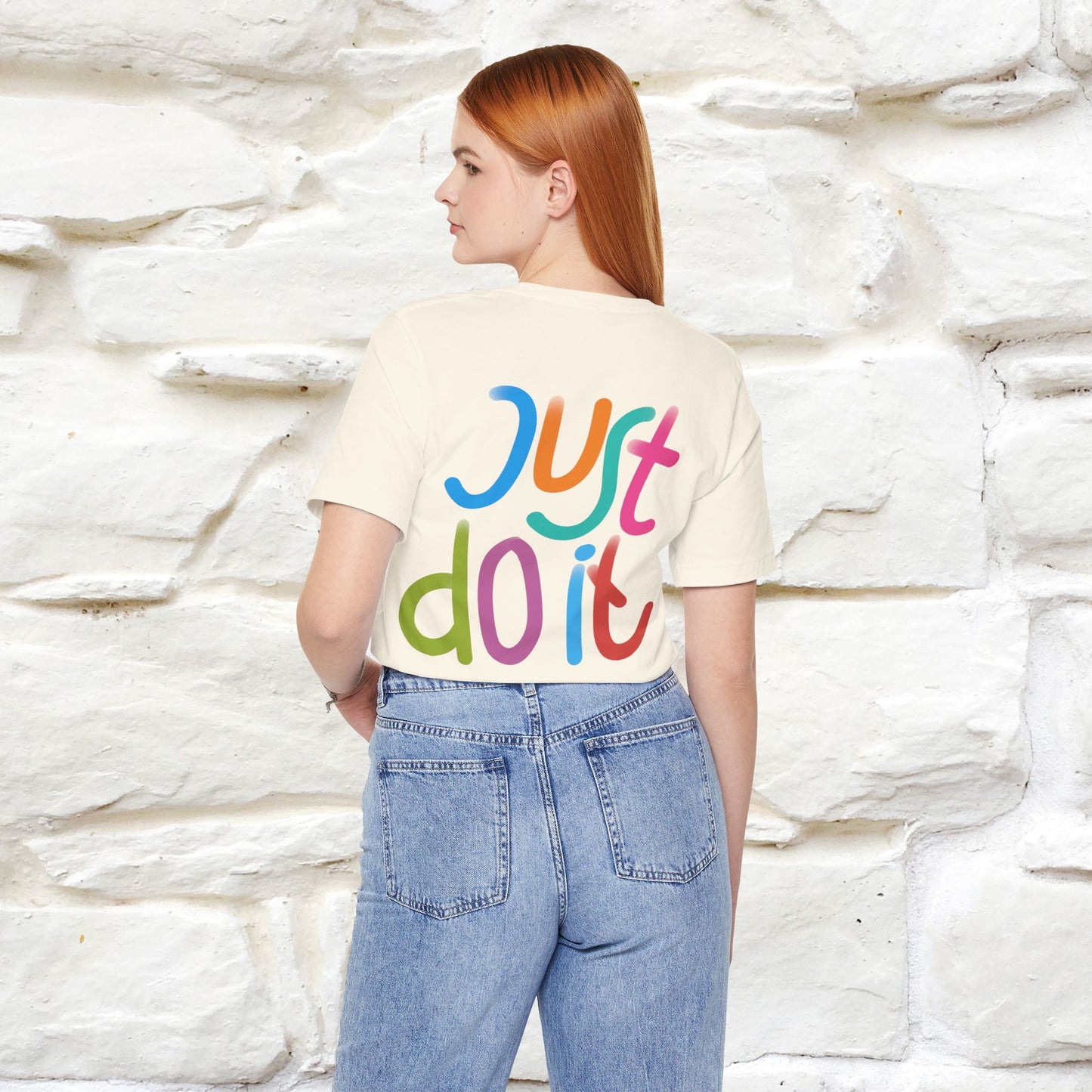 "Yes, Just Do It" Cat T-Shirt| Front & Back Design | Nunu&Miao Studio