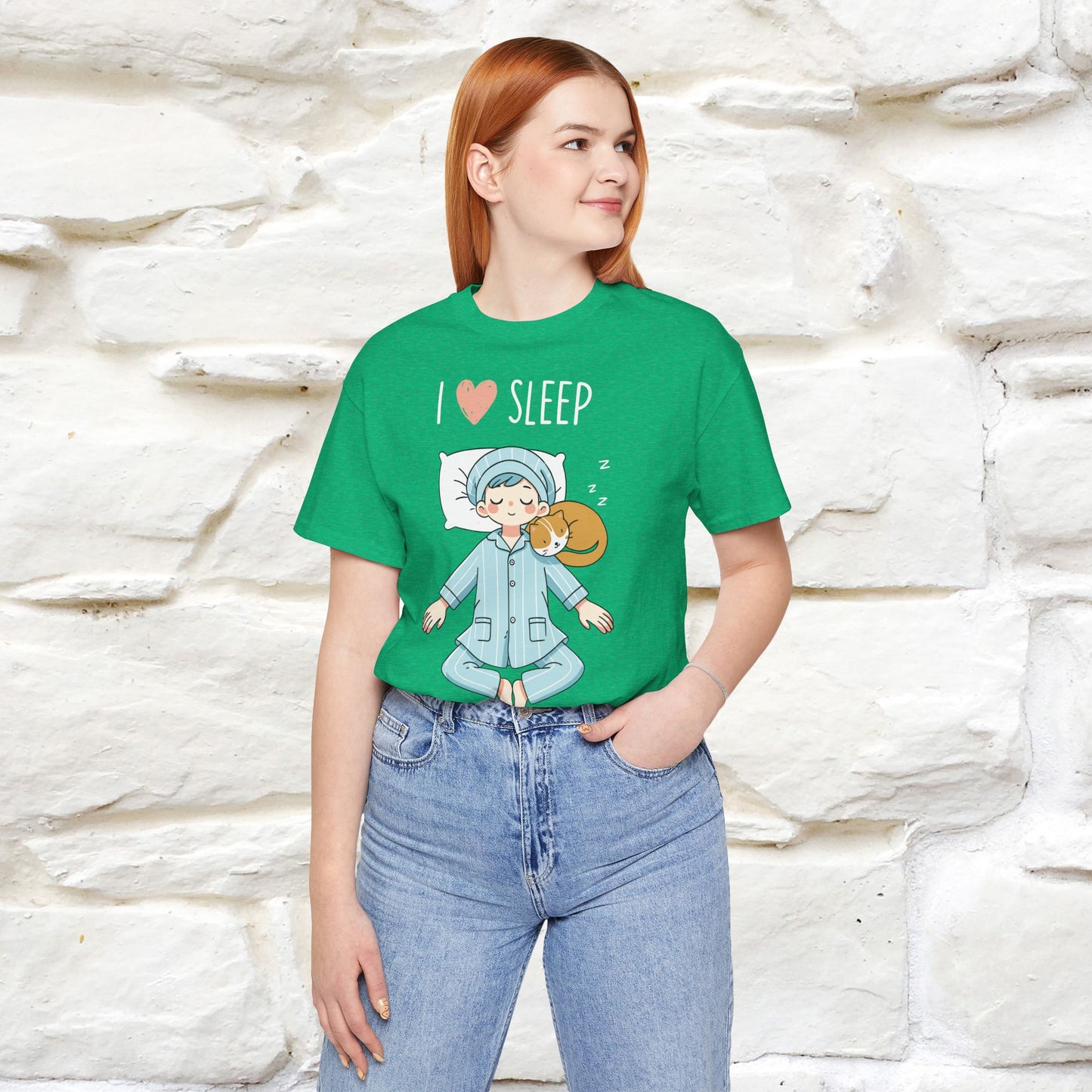 "I Love Sleep" Cute Cat T-Shirt for Men & Women | 100% Cotton* 🐾