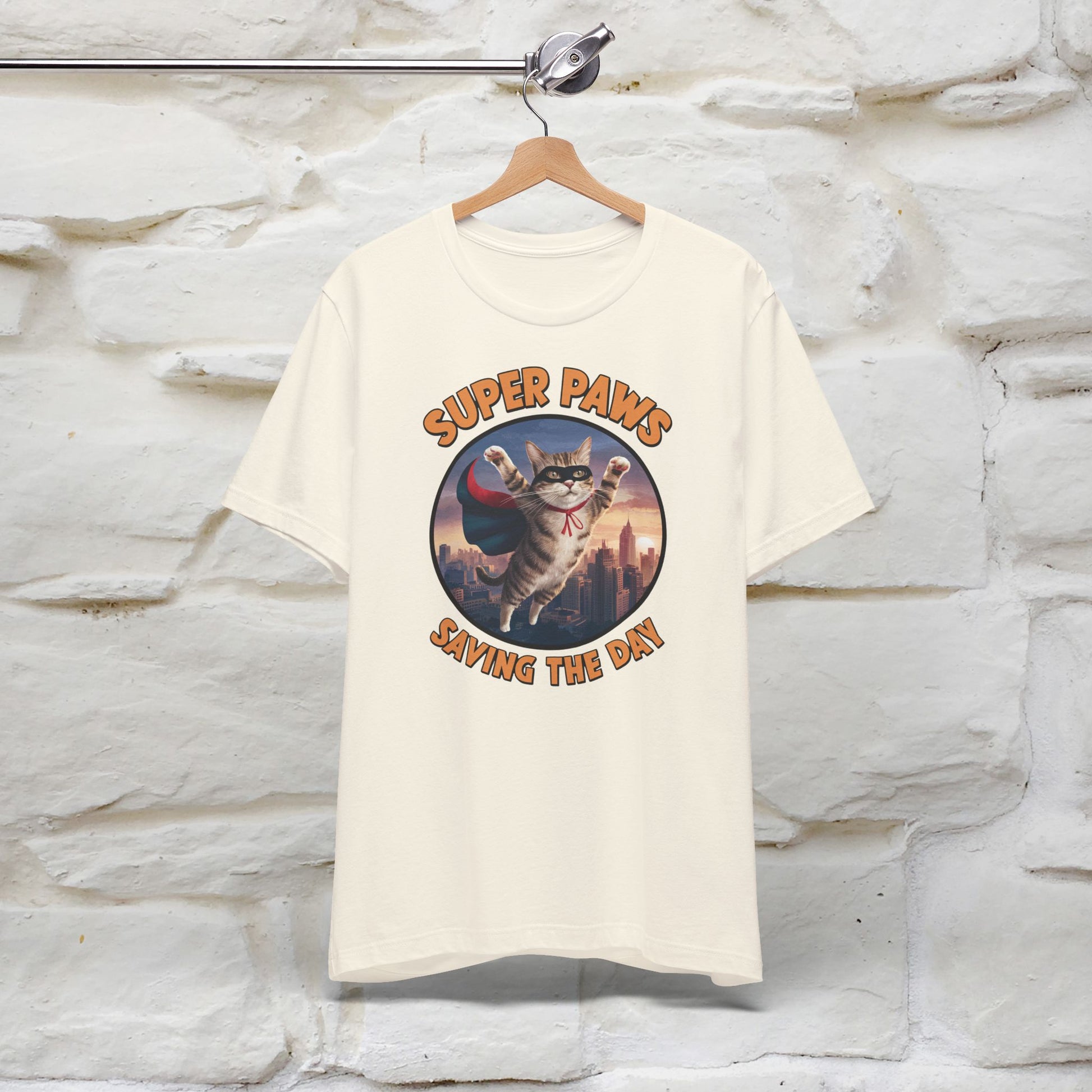 "Super Paws Saving The Day" Cat T-Shirt for Men & Women | 100% Cotton* - Nunu&Miao Studio