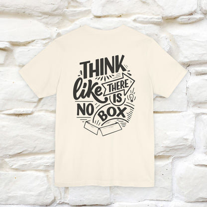 "Think Like There Is No Box" Cat T-Shirt| Front & Back Design | Nunu&Miao Studio