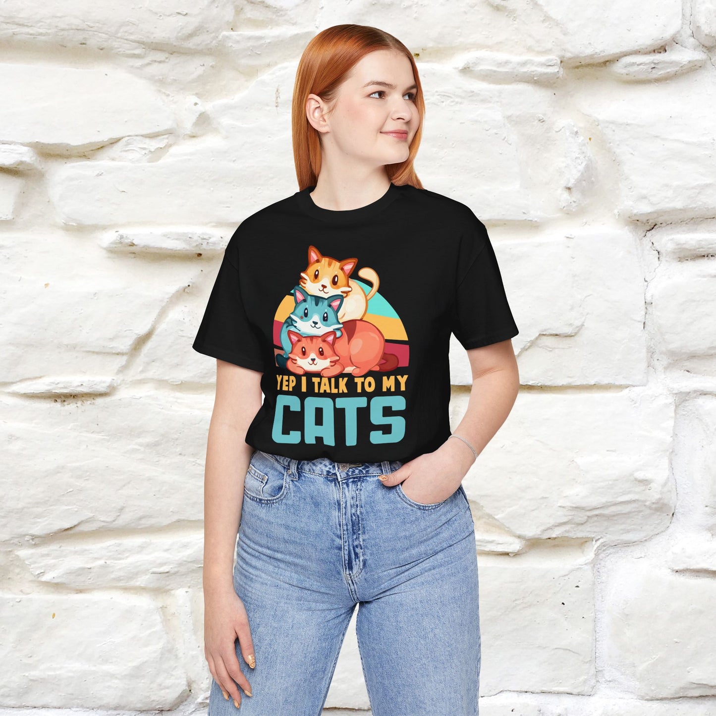 ''Yep, I Talk To My Cats'' Cute Cat T-Shirt for Men & Women | 100% Cotton* 🐾