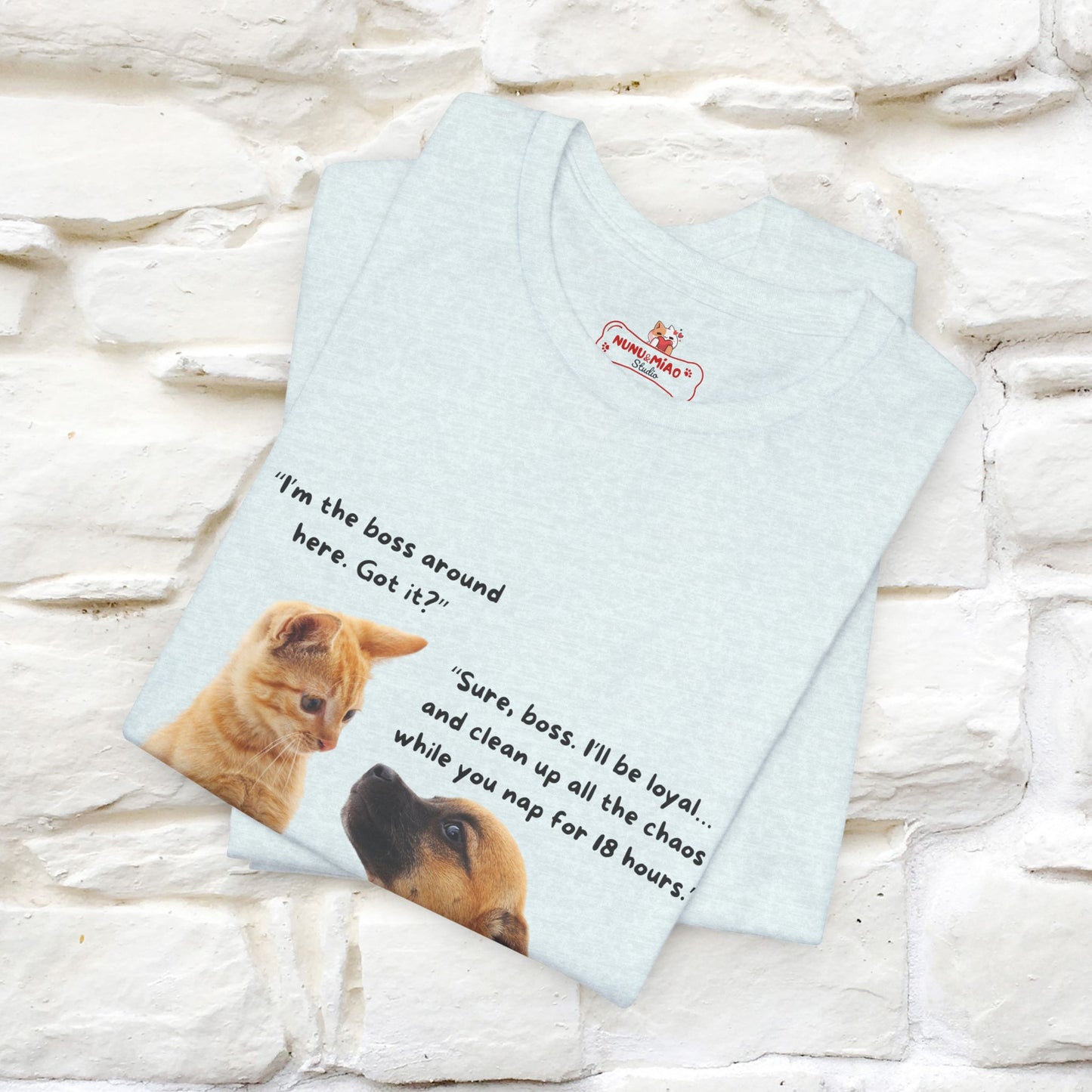 ''I am The Boss Here'' Funny Cat T-shirt for Men and Women  100% Cotton*