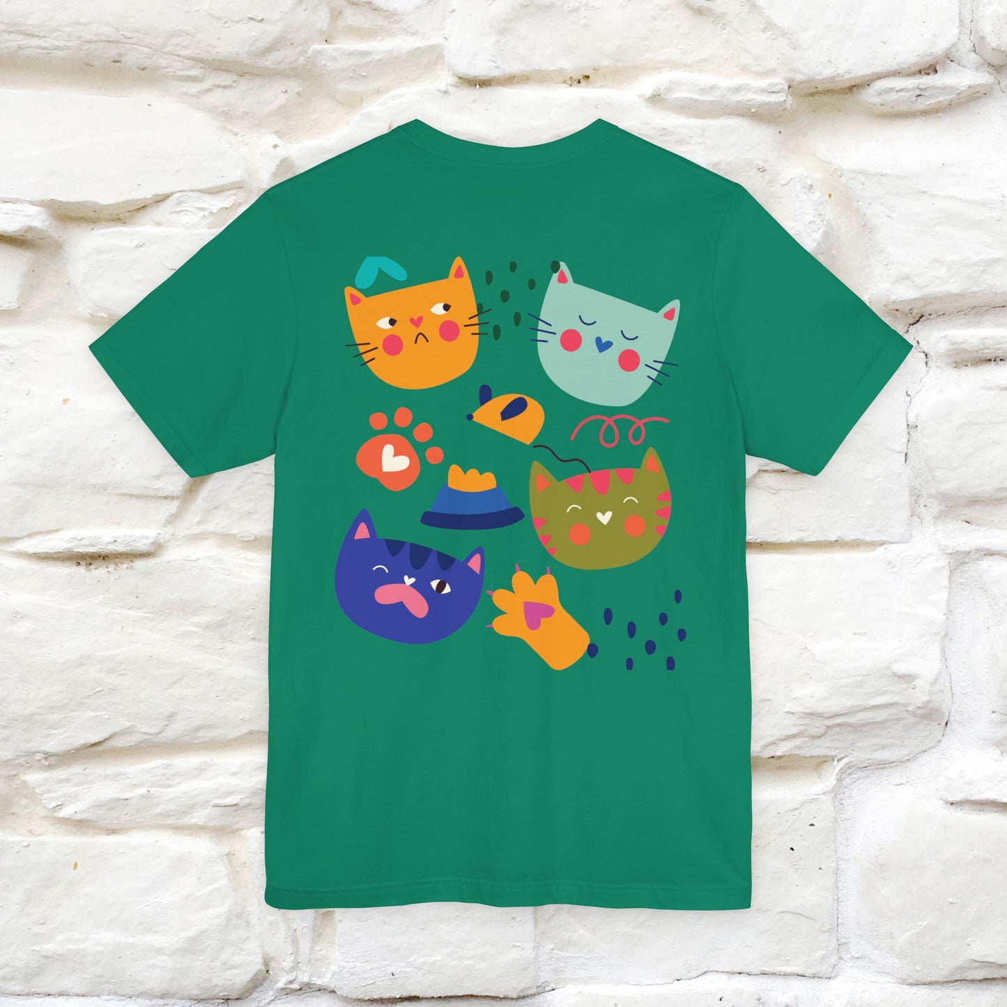 ''The Power Of Meow'' Cat T-Shirt Front and Back Design | Nunu&Miao Studio