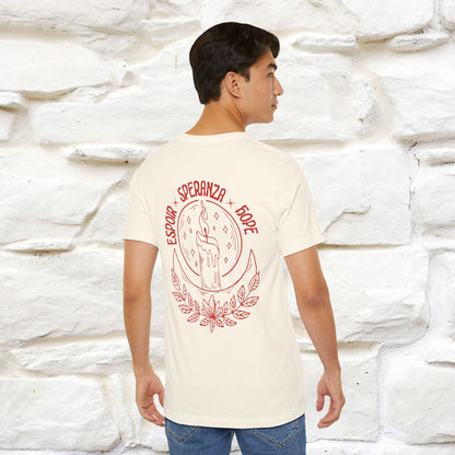 "Espoir Speranza Hope'' Cat T-Shirt Front and Back Design | Nunu&Miao Studio