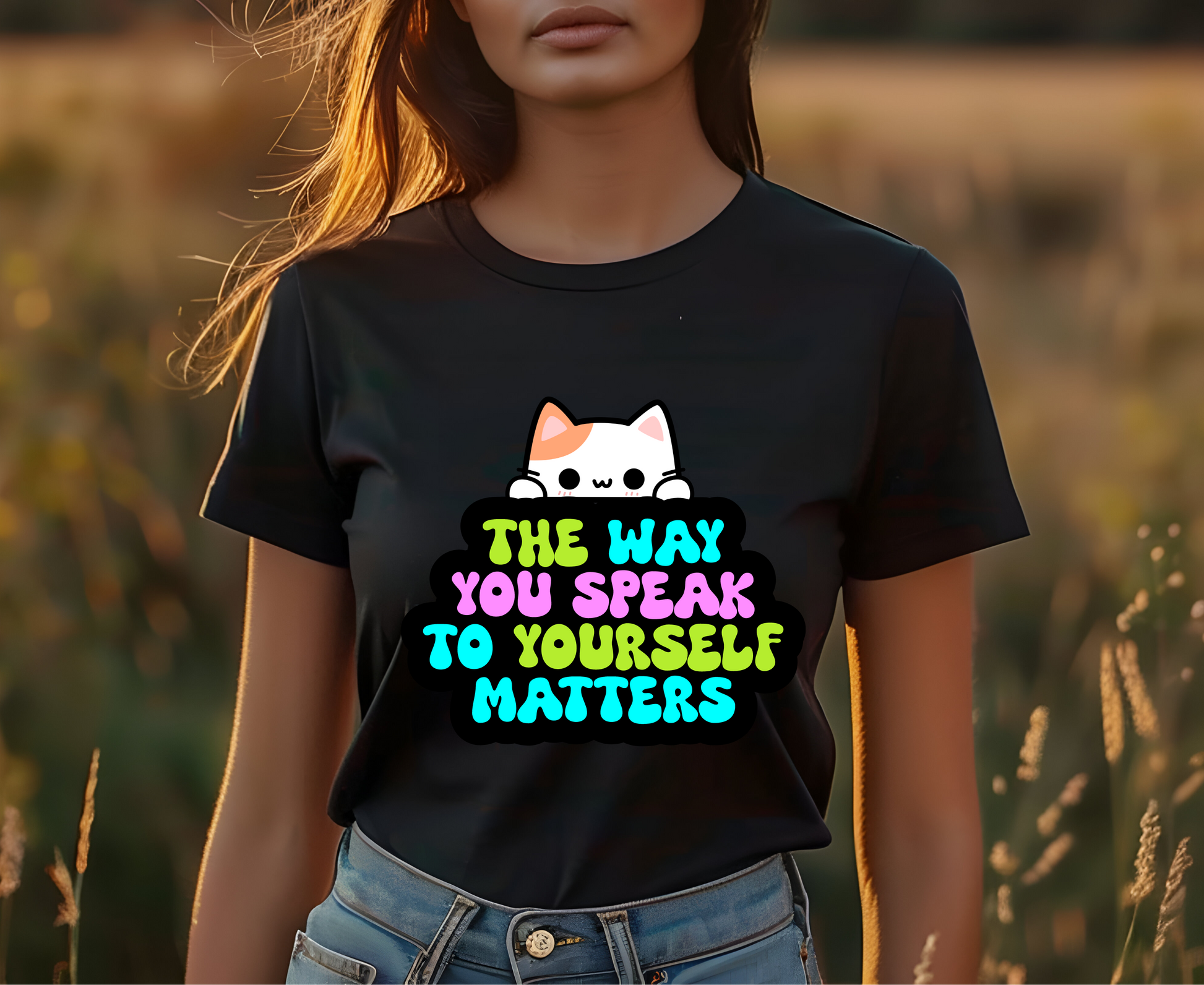 ''The Way You Speak To Yourself Matters'' T-shirt for Women 100% Cotton* - Nunu&Miao Studio