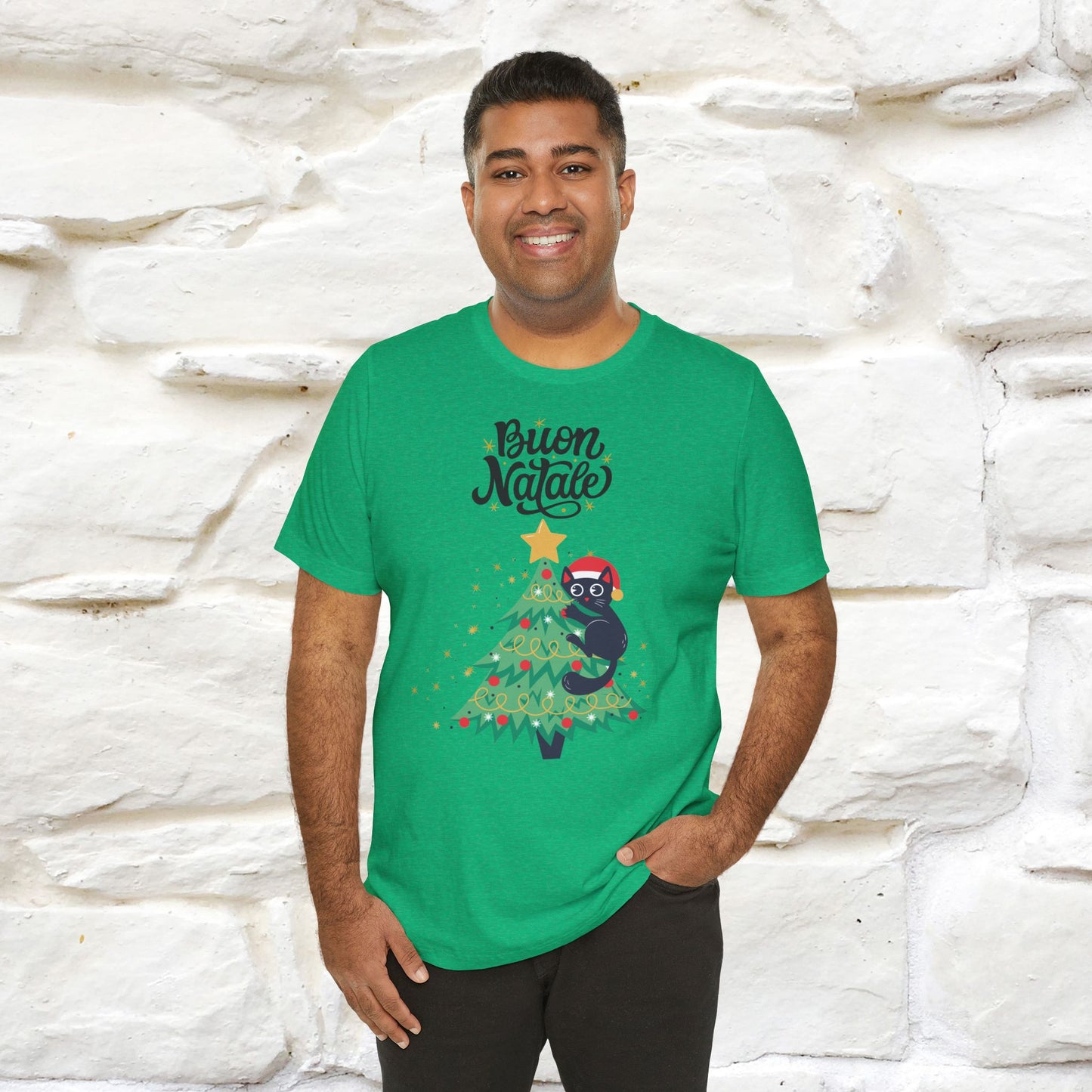 Buon Natale Cat T-Shirt | Italian Christmas Cat Shirt for Men & Women | 100% Cotton*