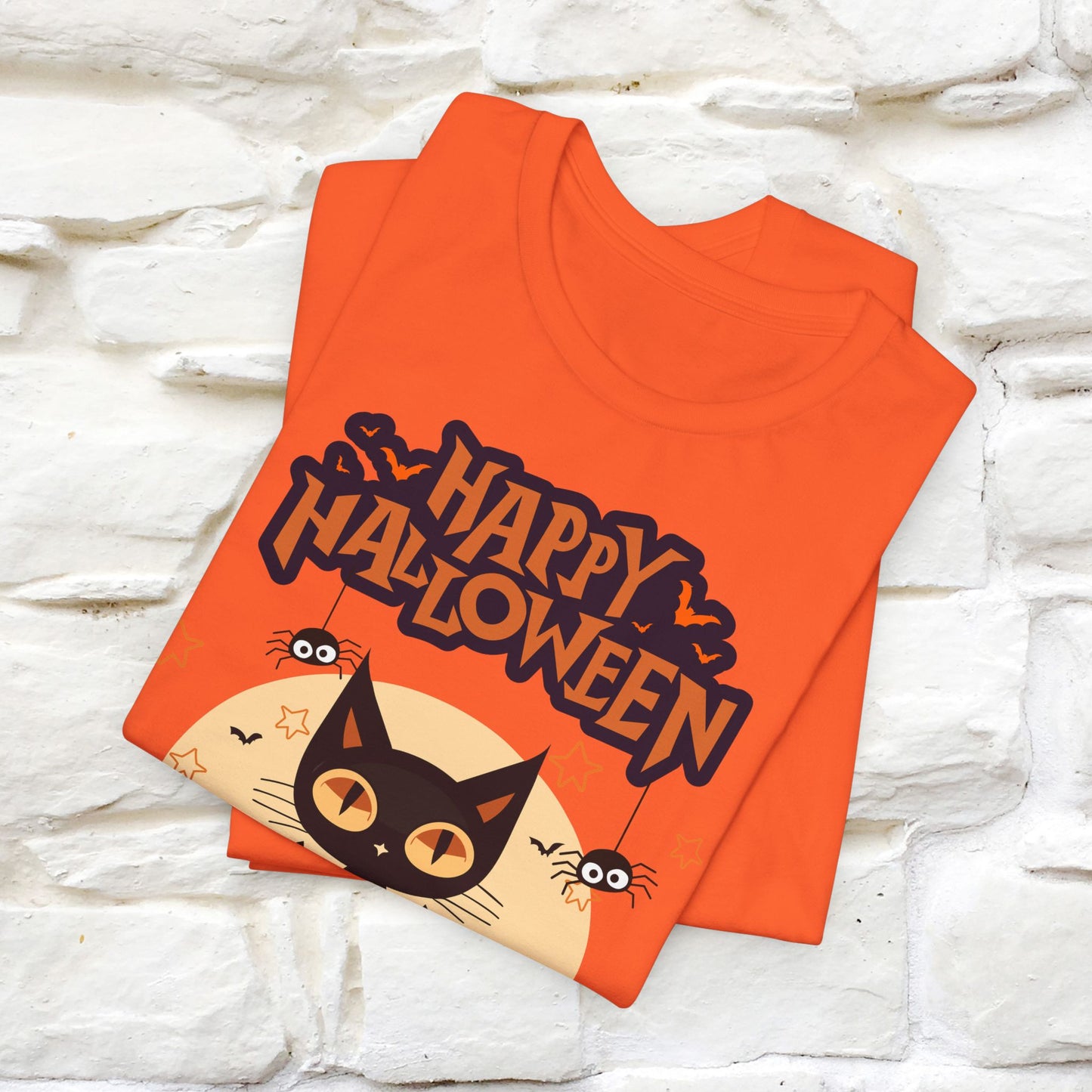 ''Black Cats Happy Halloween'' Unisex T-shirt 100% Cotton*