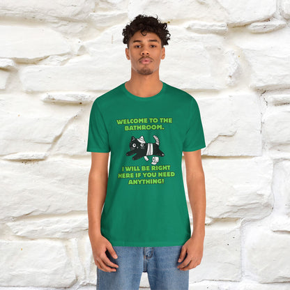 "Welcome To The Bathroom..."Funny  Cat T-shirt |Nunu&Miao Studio