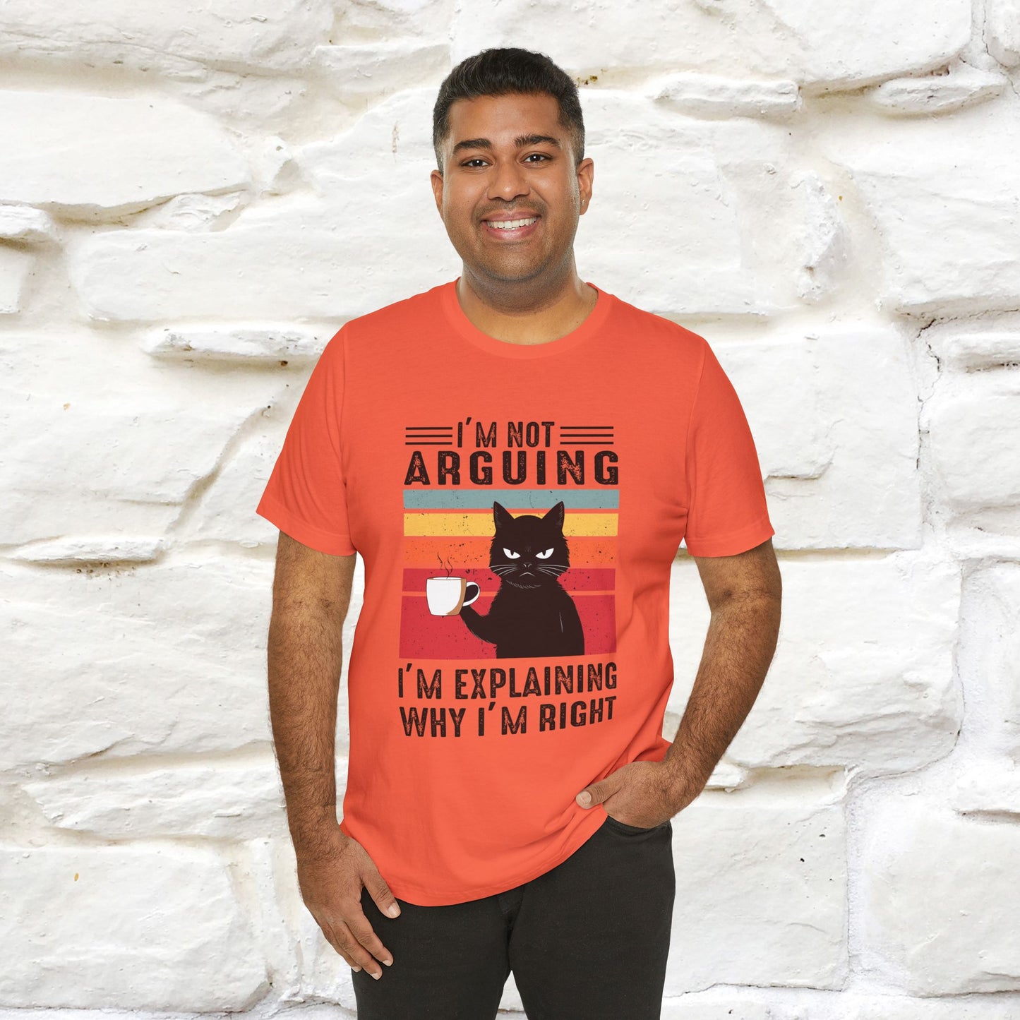 Non sto discutendo, sto spiegando perché ho ragione T-shirt con gatto per uomo e donna | 100% cotone* Maglietta divertente