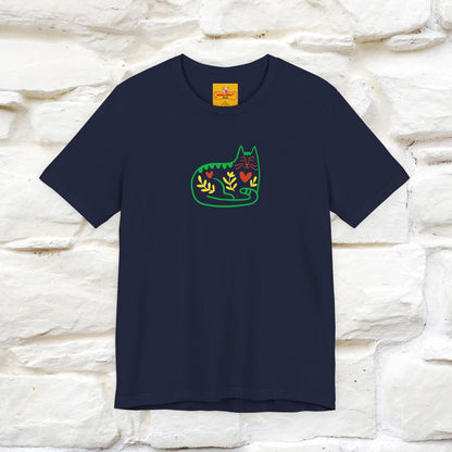 ''Floral Abstract'' Cat T-Shirt Front and Back Design | Nunu&Miao Studio