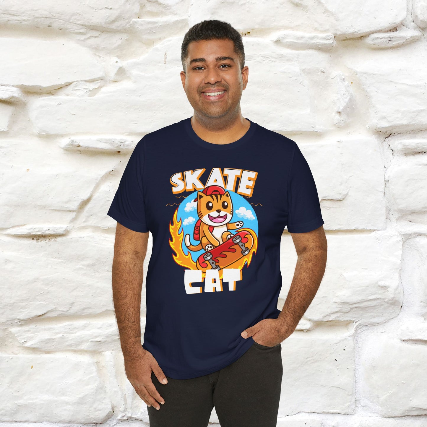 "Skate Cat" Cat T-shirt for Men & Women | 100% Cotton