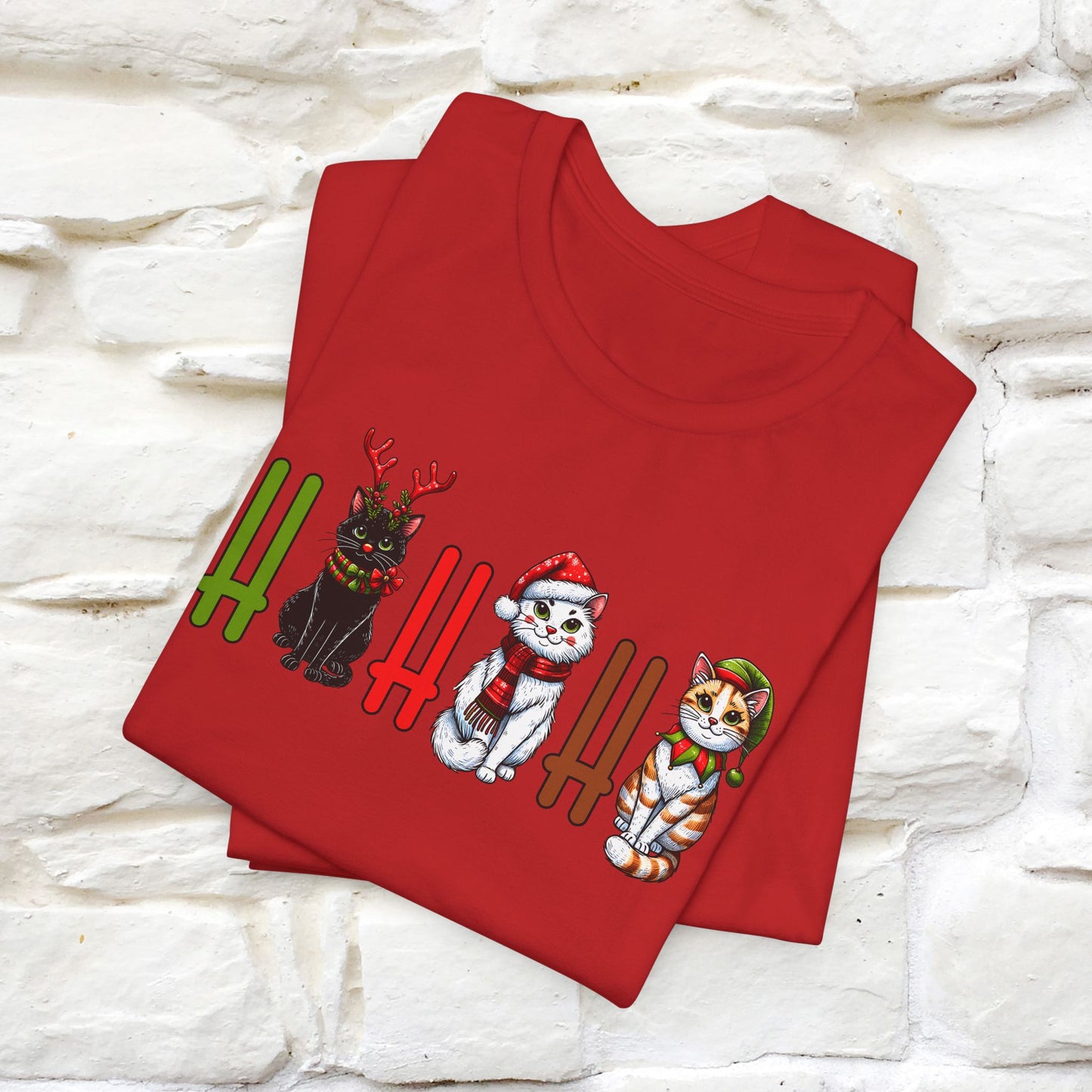 Hi Hi Hi Christmas T-Shirt | Festive Cat Christmas Shirt for Men & Women | 100% Cotton*