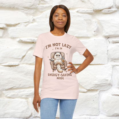 "I'm Not Lazy I'm In Energy-Saving Mode " Cat T-shirt |Nunu&Miao Studio