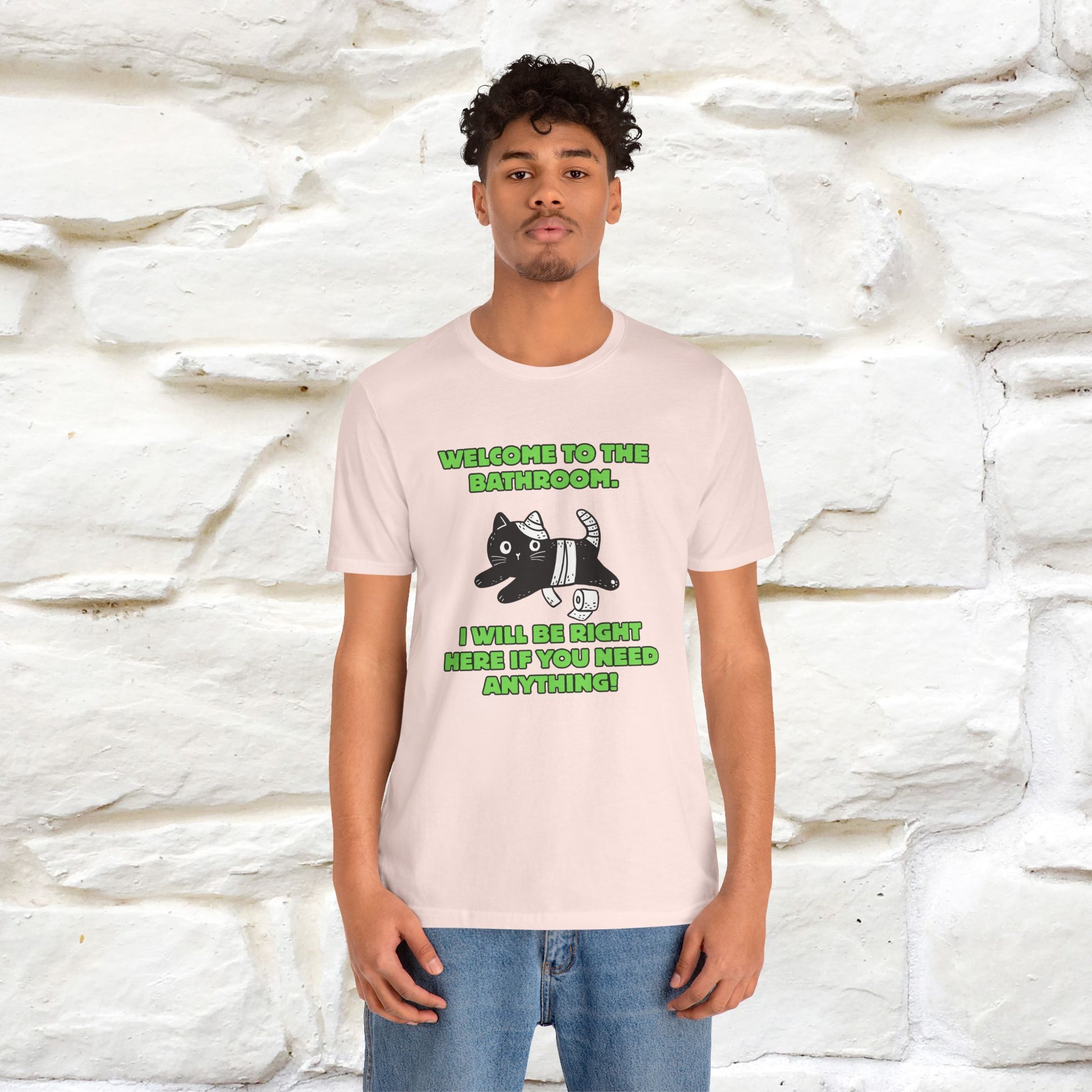 "Welcome To The Bathroom..."Funny  Cat T-shirt |Nunu&Miao Studio - Nunu&Miao Studio