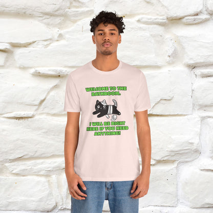 "Welcome To The Bathroom..."Funny  Cat T-shirt |Nunu&Miao Studio - Nunu&Miao Studio