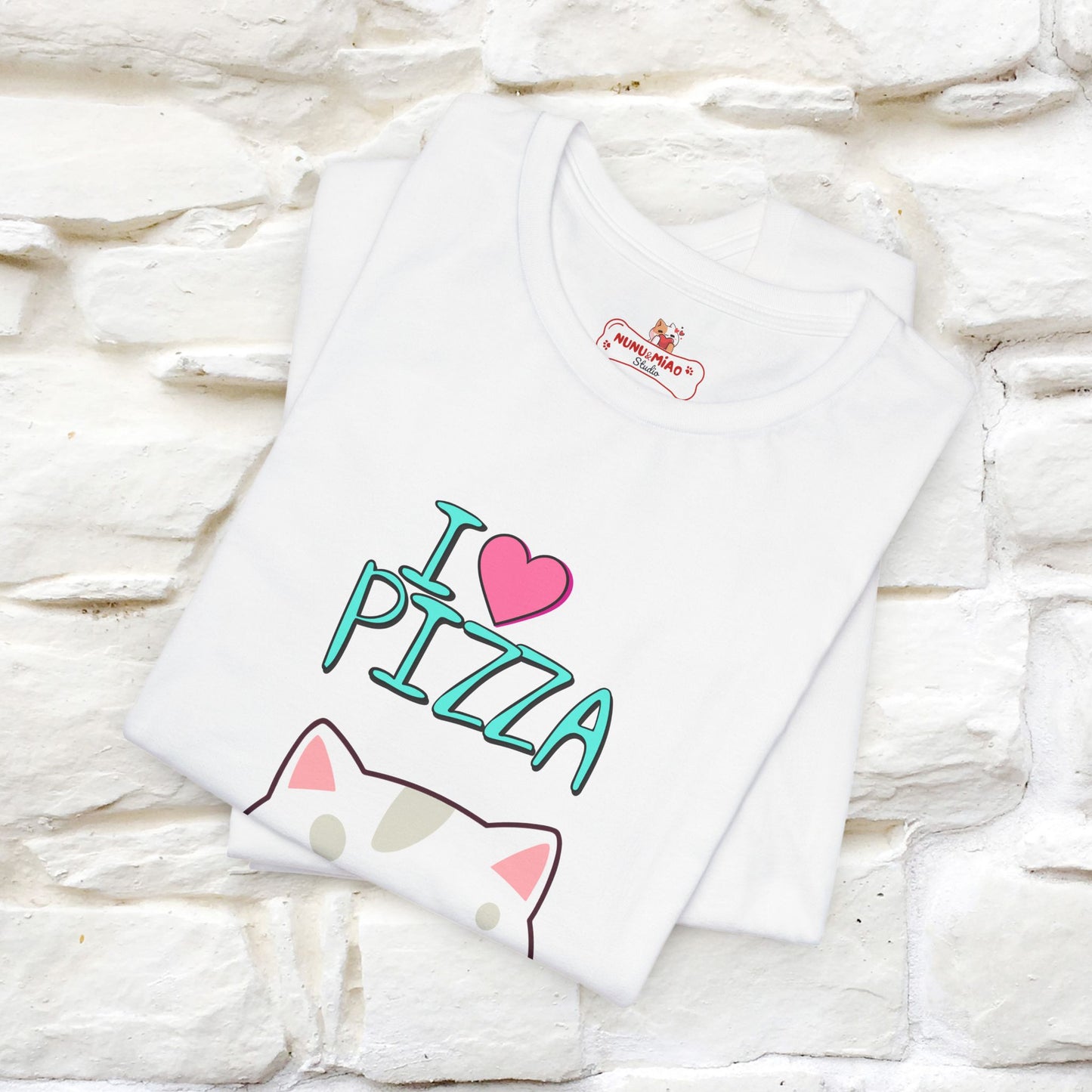 "I Love Pizza" Cat T-shirt for Men & Women | 100% Cotton*