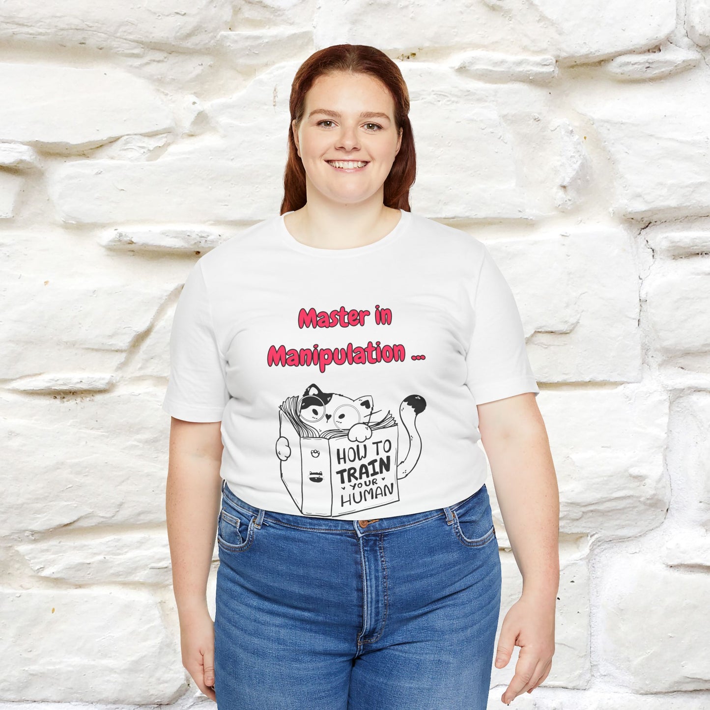 ''Master In Manipulation. How To Train Your Human '' Cat T-Shirt | Nunu&Miao Studio - Nunu&Miao Studio