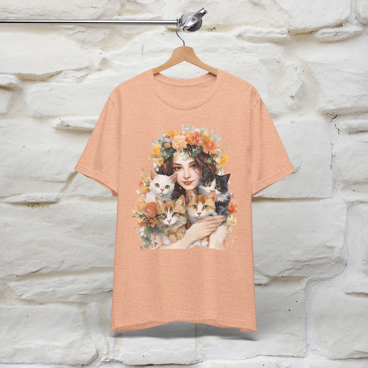 "Blossoming Love" T-shirt for Women 100% Cotton* - Nunu&Miao Studio