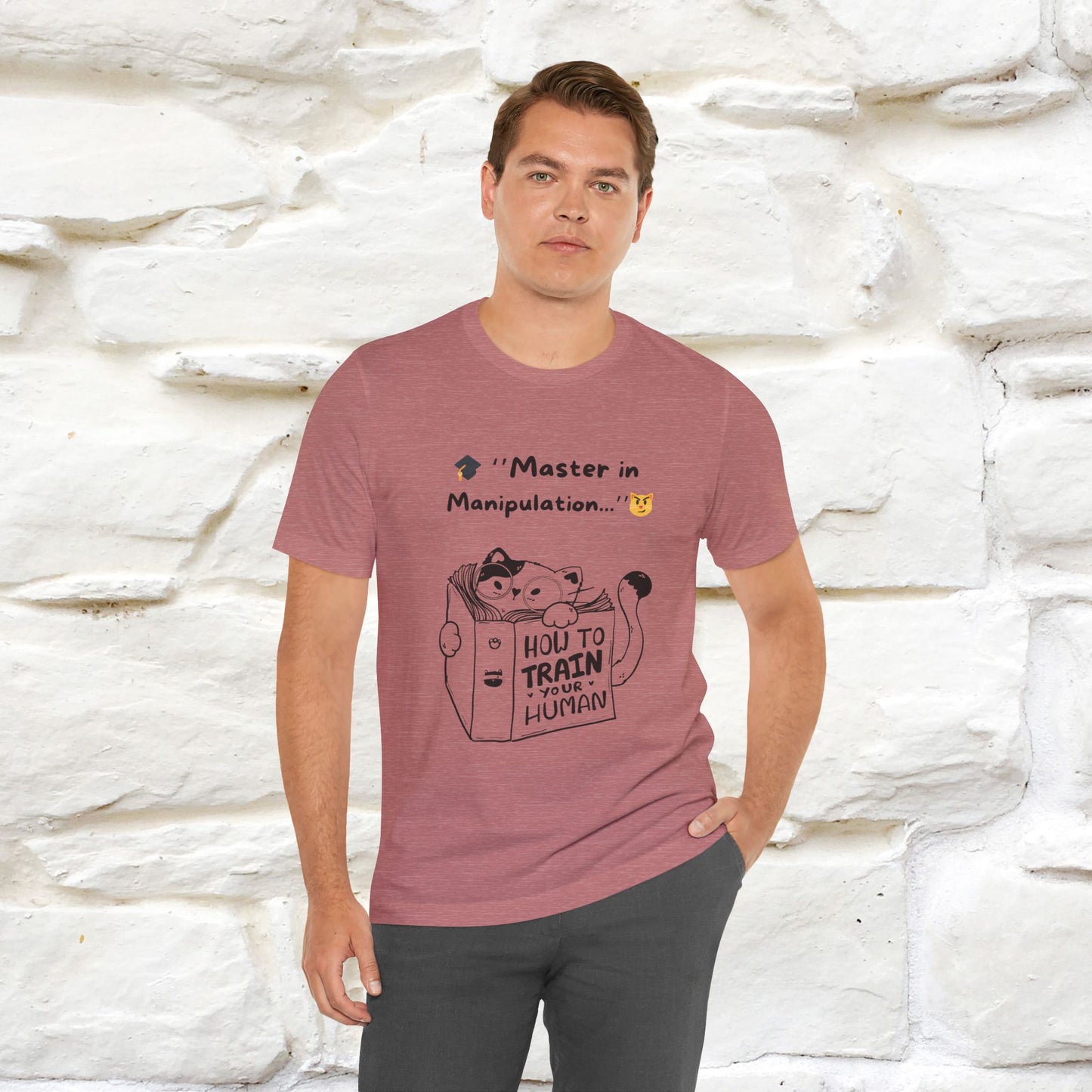 ''Master In Manipulation. How To Train Your Human ''  Cat T-shirt for Men and Women  100% Cotton*