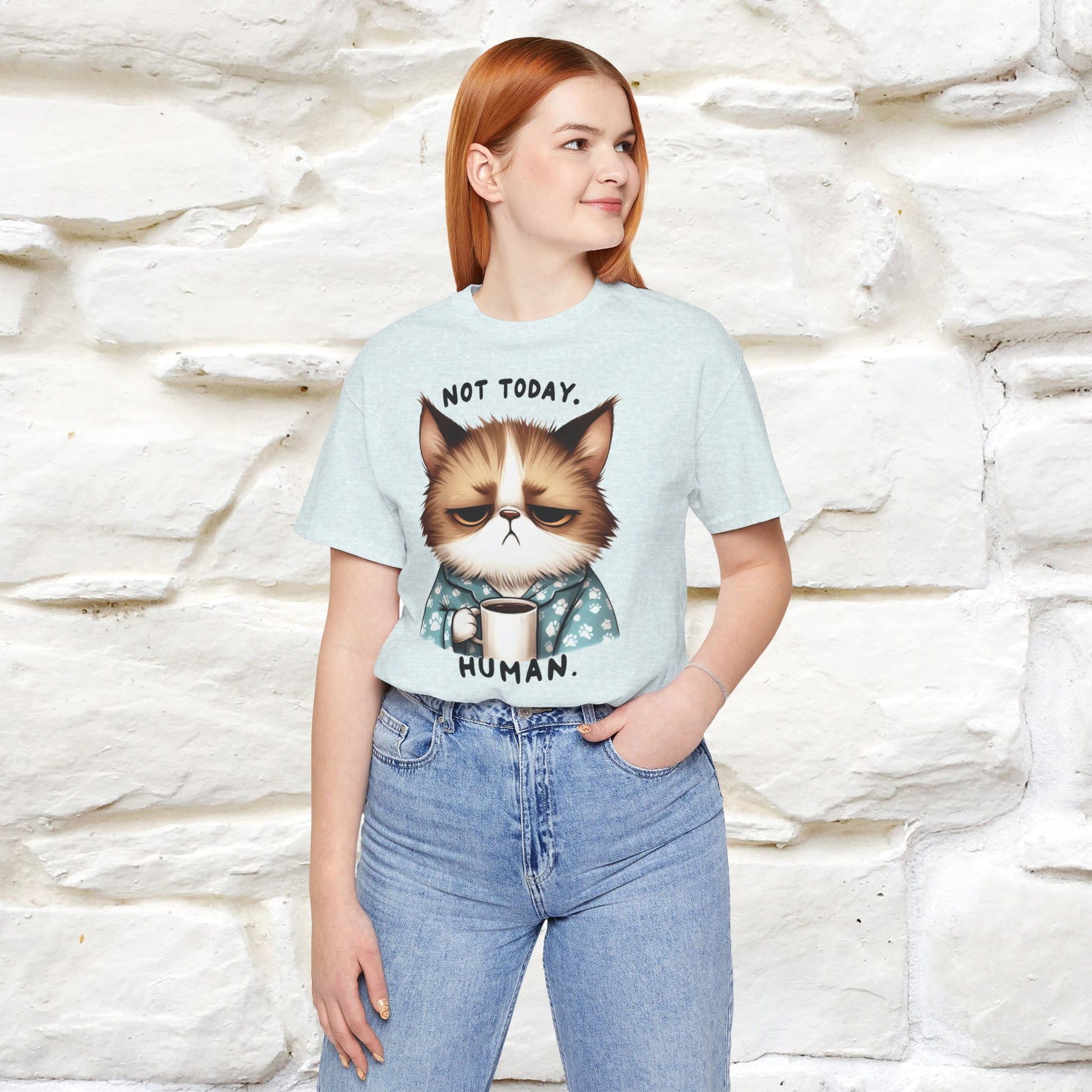 ''Not Today Human'' Cat  T-shirt for Women 100% Cotton* - Nunu&Miao Studio