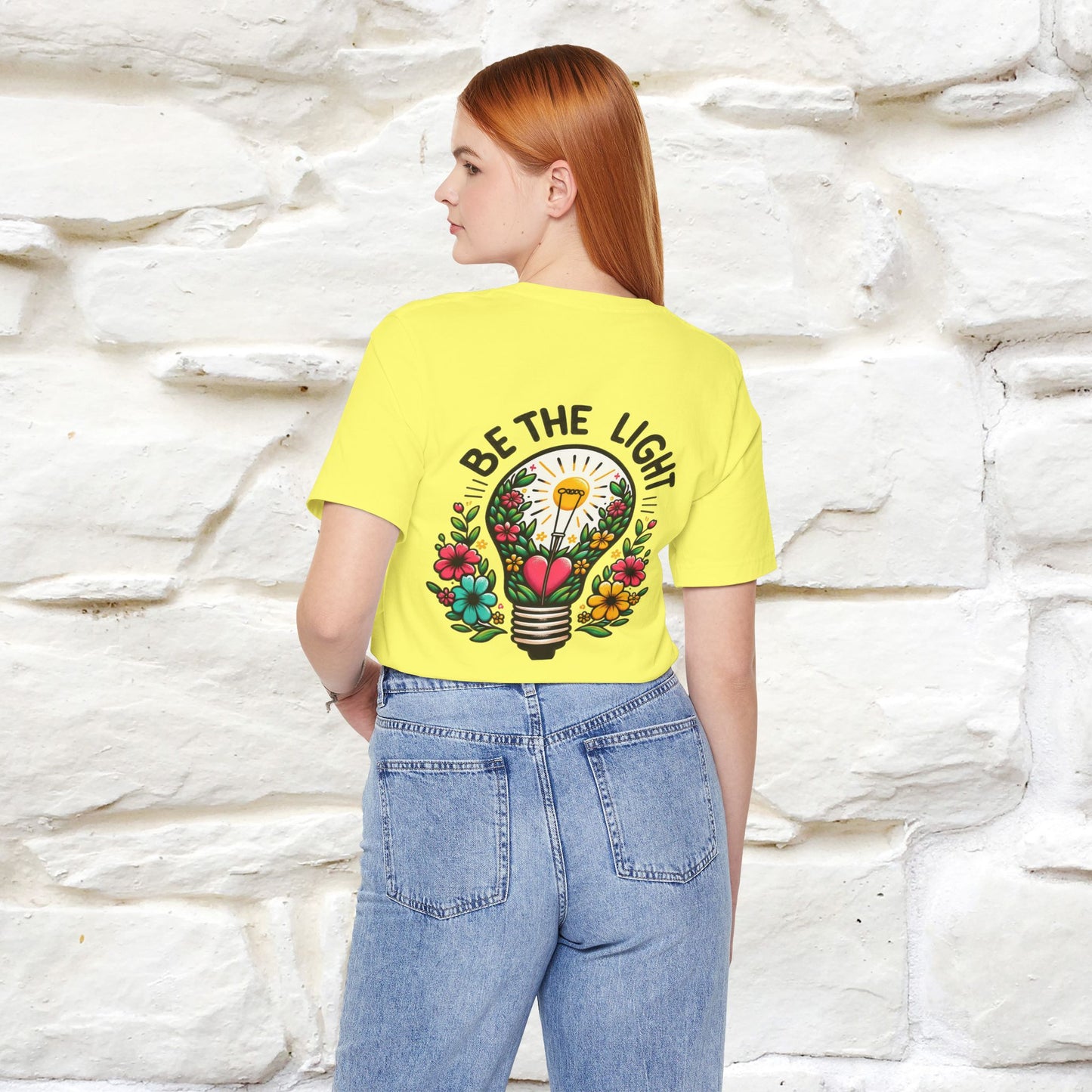 ''Be The Light" Cat T-Shirt| Front & Back Design | Nunu&Miao Studio