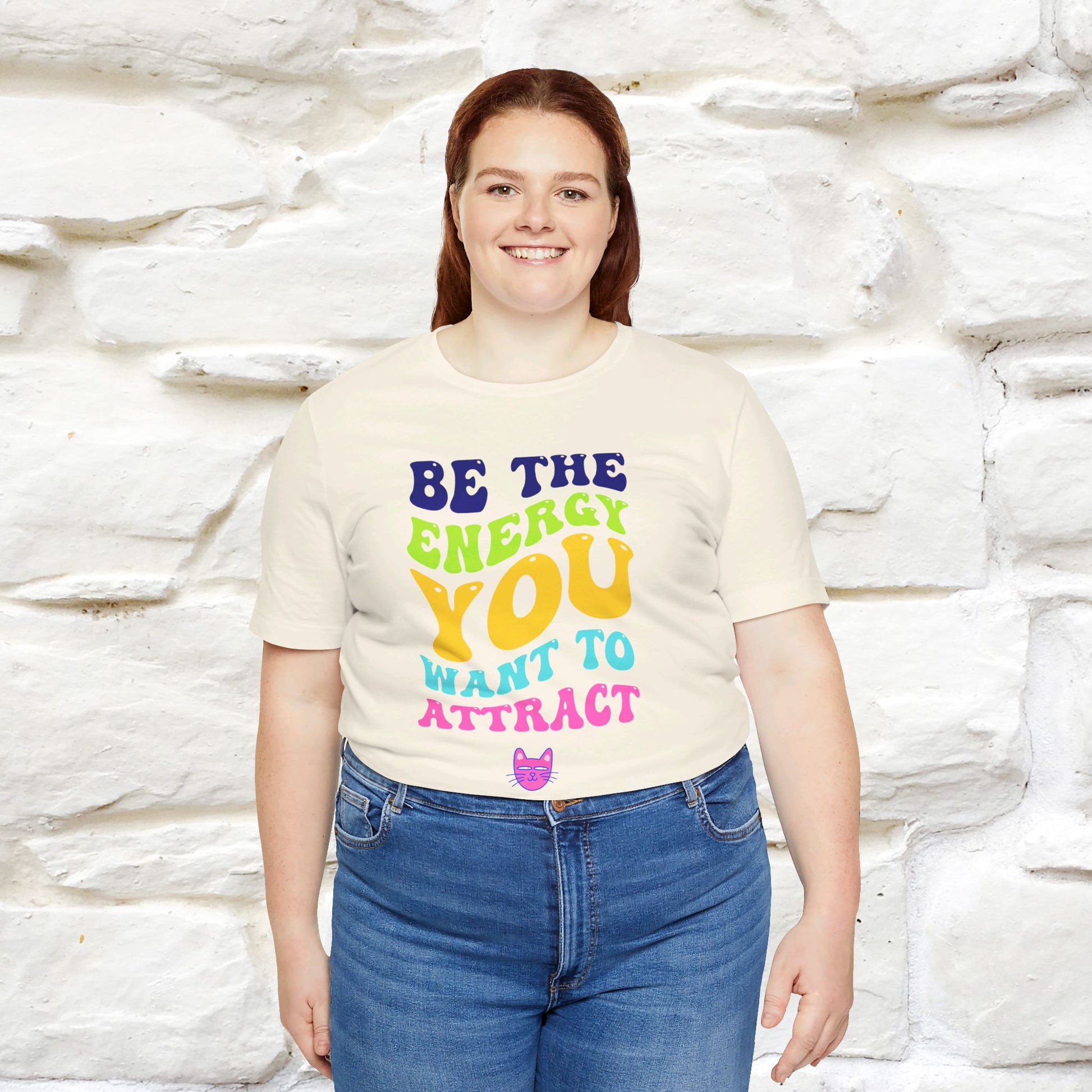 ''Be The Energy You Want To Attract'' T-shirt for Women 100% Cotton* - Nunu&Miao Studio