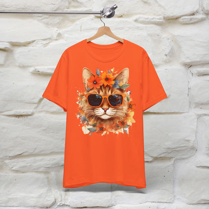 "Cool Cat in Bloom" T-shirt for Men and Women | 100% Cotton*