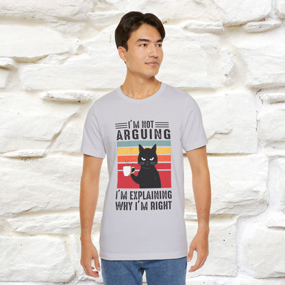 Non sto discutendo, sto spiegando perché ho ragione T-shirt con gatto per uomo e donna | 100% cotone* Maglietta divertente