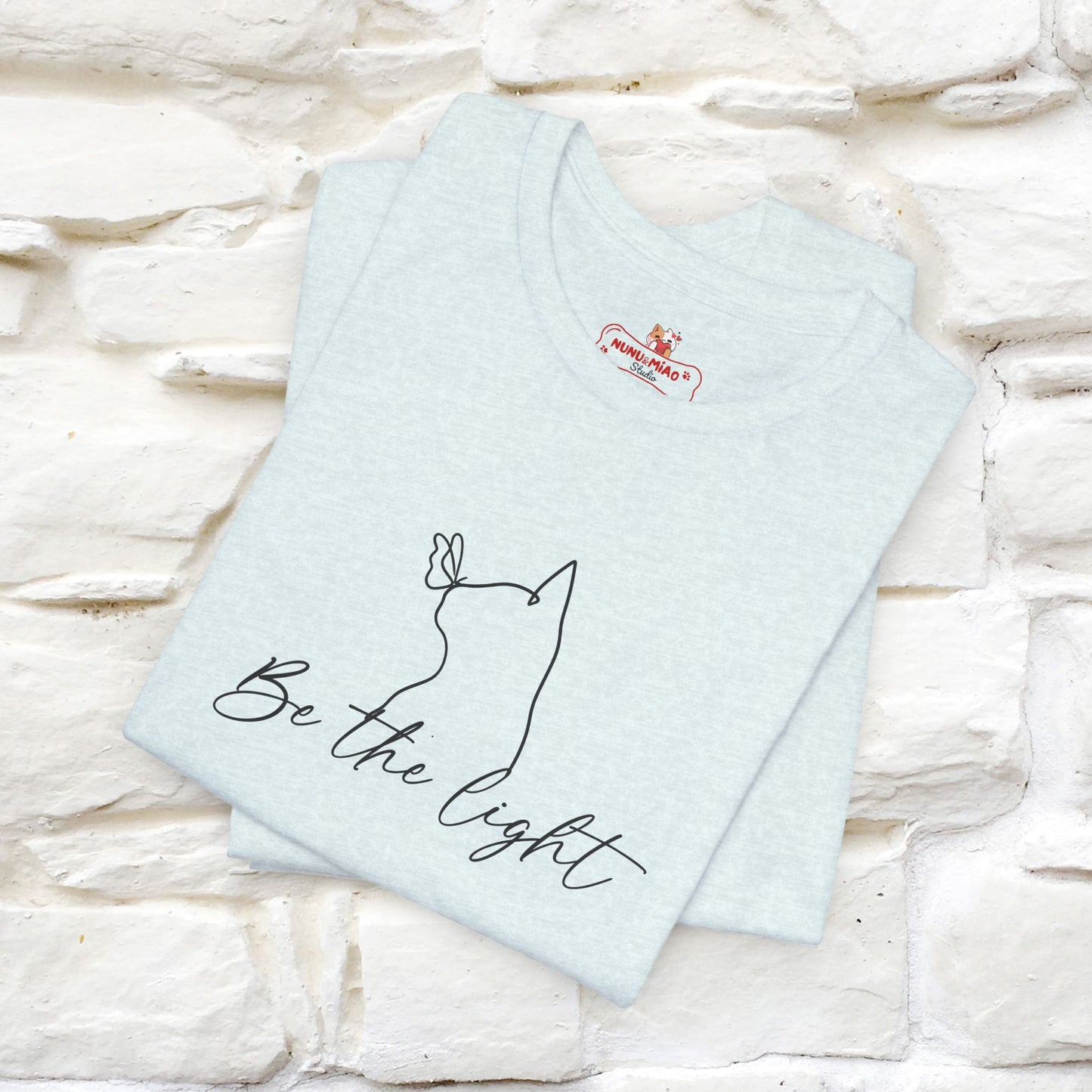 "Be The Light" Cat T-Shirt for Men & Women | Front & Back Design | 100% Cotton* 🐾