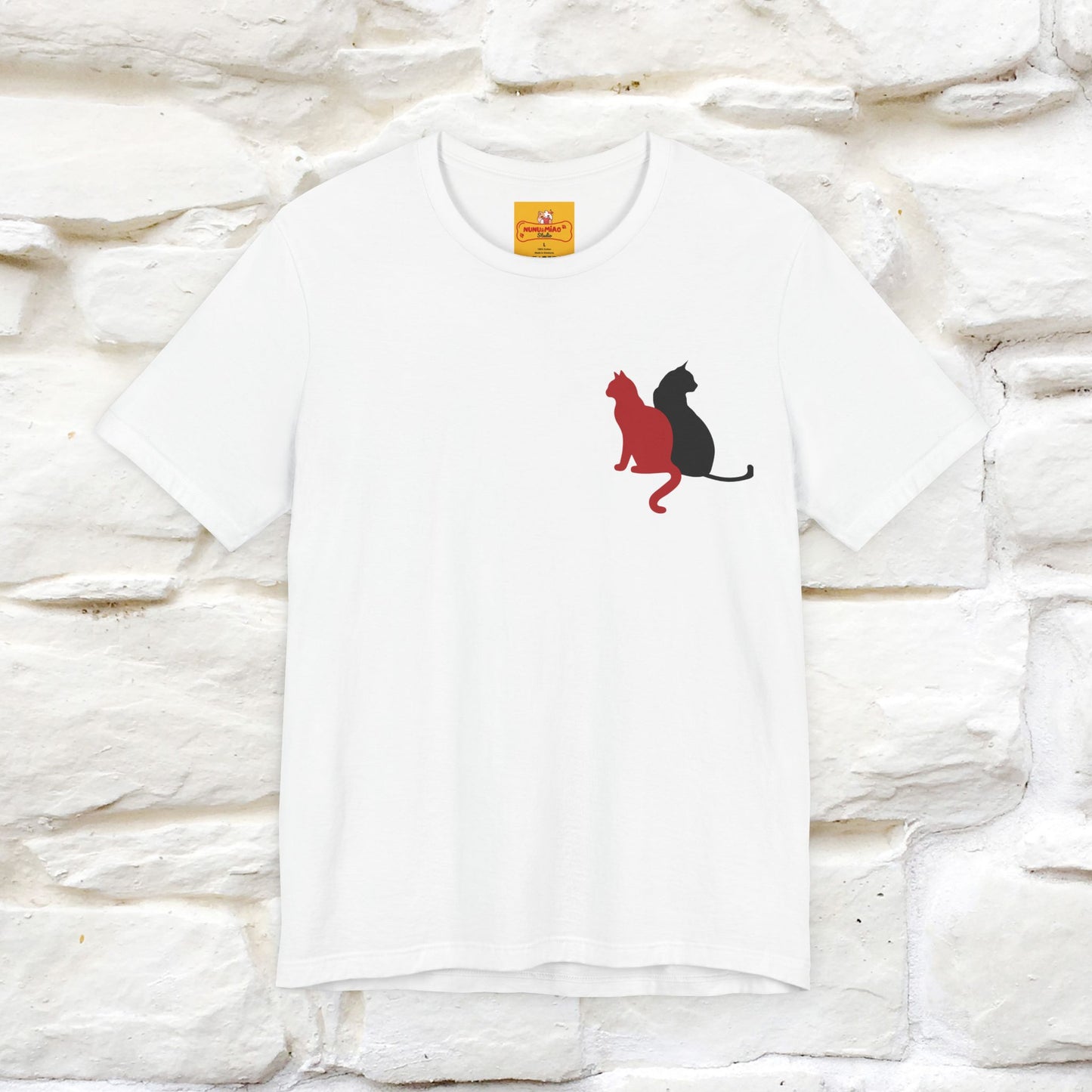 ''Modern Shapes'' Cat T-Shirt Front and Back Design | Nunu&Miao Studio