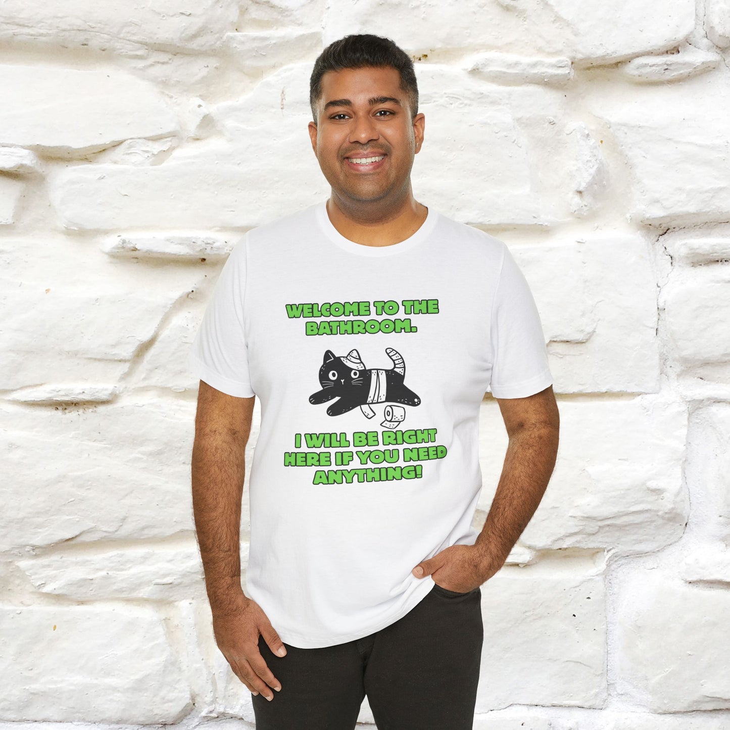 "Welcome To The Bathroom..."Funny  Cat T-shirt |Nunu&Miao Studio - Nunu&Miao Studio