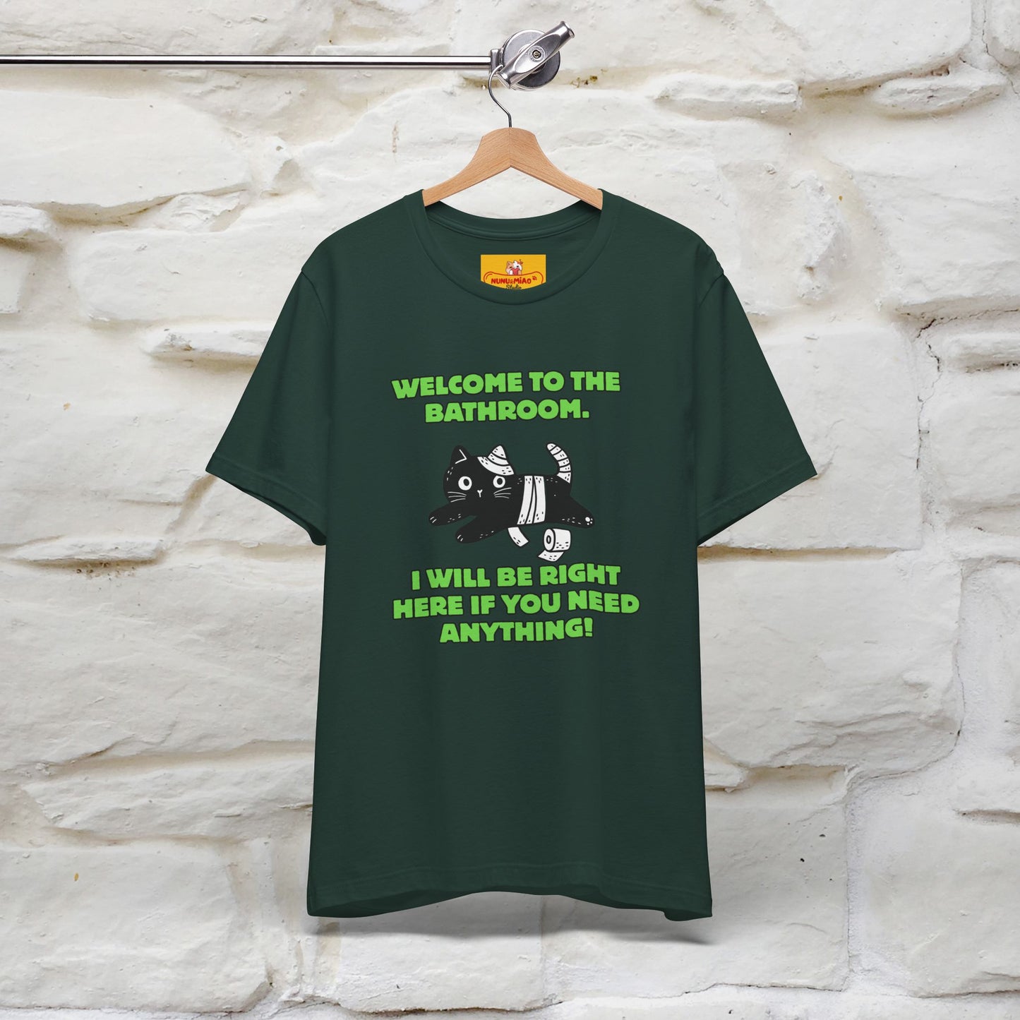 "Welcome To The Bathroom..."Funny  Cat T-shirt |Nunu&Miao Studio