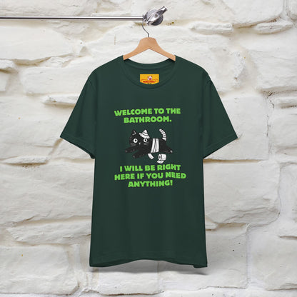 "Welcome To The Bathroom..."Funny  Cat T-shirt |Nunu&Miao Studio
