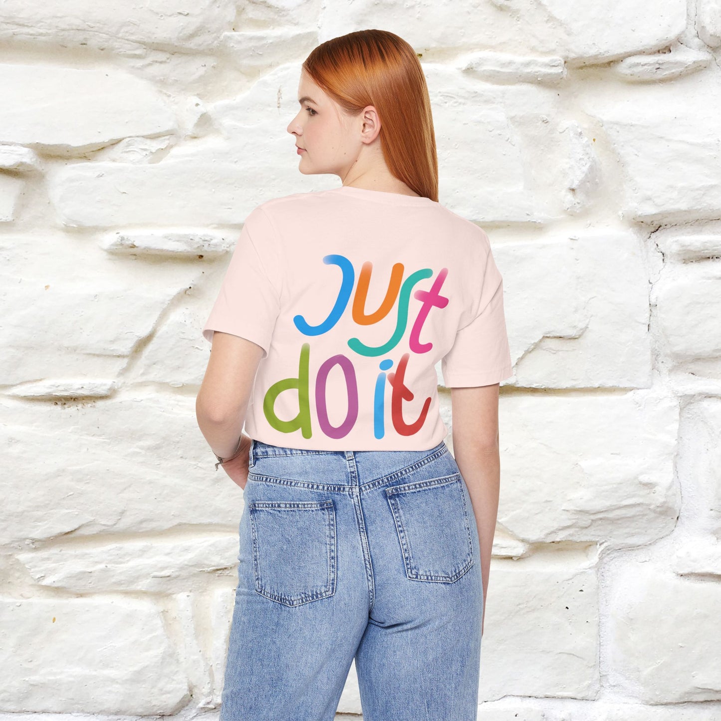 "Yes, Just Do It" Cat T-Shirt| Front & Back Design | Nunu&Miao Studio