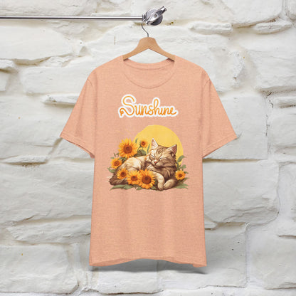 ''Sunshine'' Cat T-shirt for Women 100% Cotton* - Nunu&Miao Studio