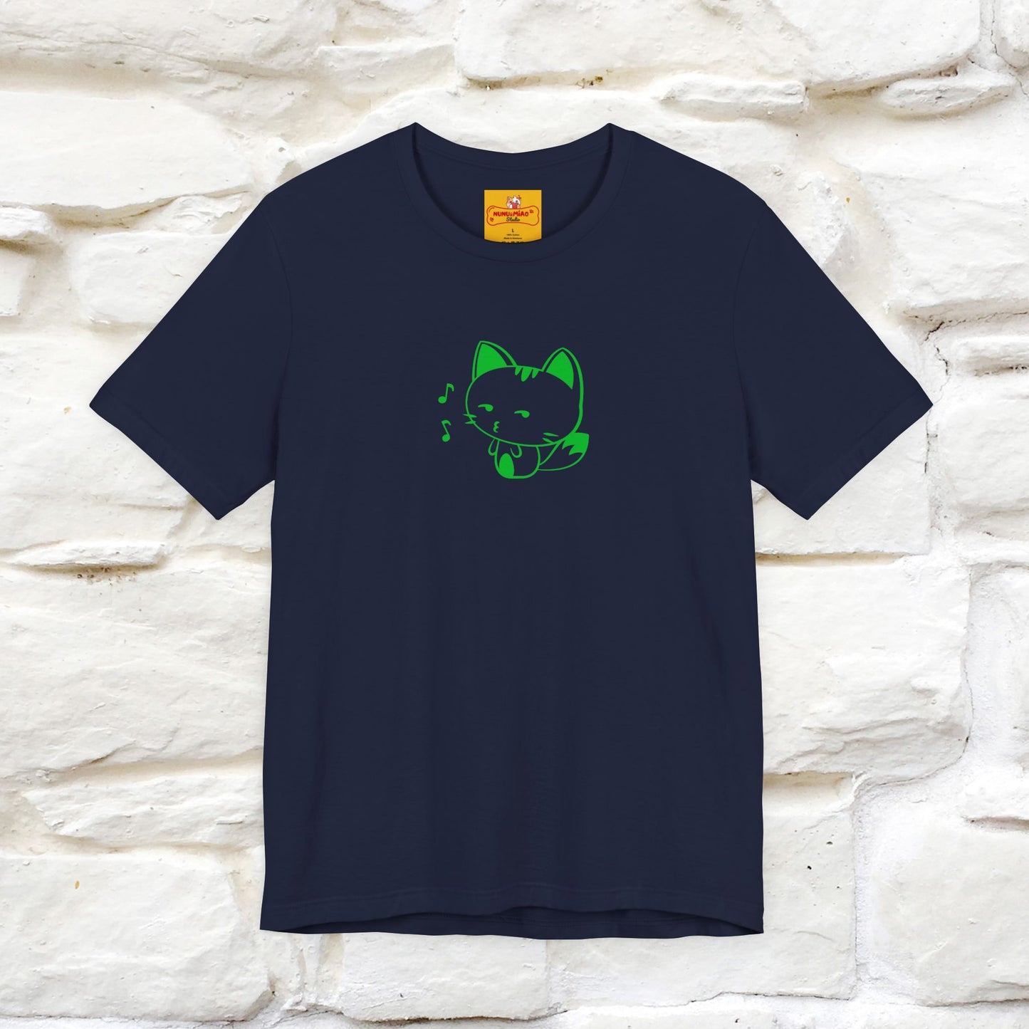 "Happiness Comes From Peace, Peace Comes From Indifference" Cat T-Shirt| Front & Back Design | Nunu&Miao Studio