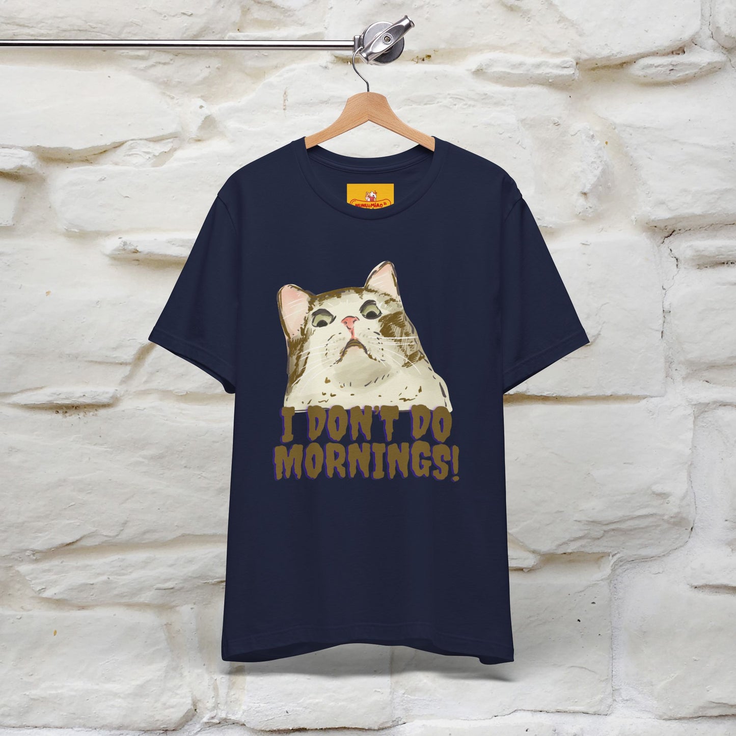 ''I Don't Do Mornings''  Cat T-shirt | Cat T-Shirt | Nunu&Miao Studio - Nunu&Miao Studio