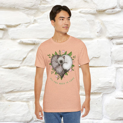 "All You Need Is Love" Cat T-Shirt | 100% Cotton* | Adorable Cat Apparel for Men & Women