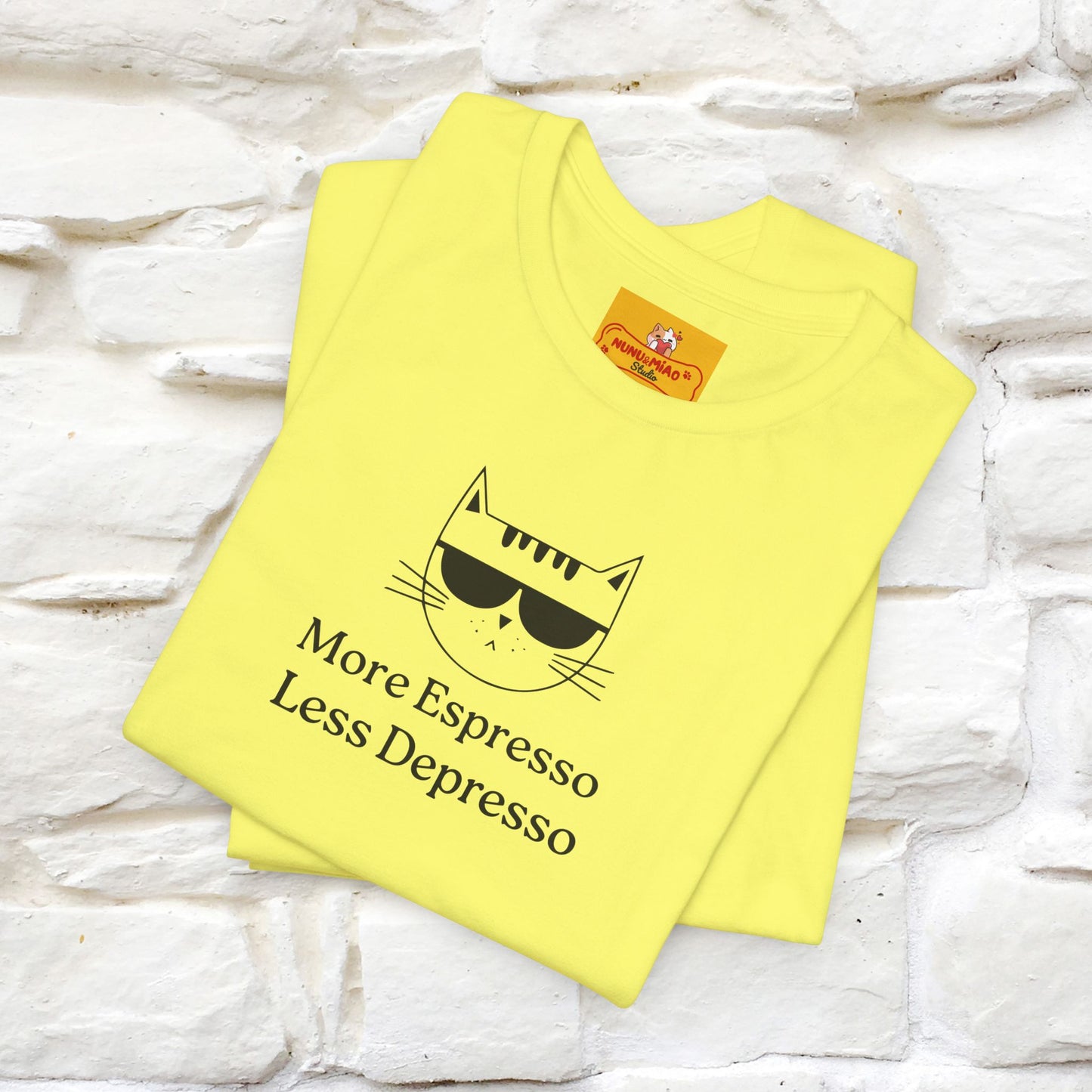 "More Espresso Less Depresso" |Cat T-Shirt | Nunu&Miao Studio