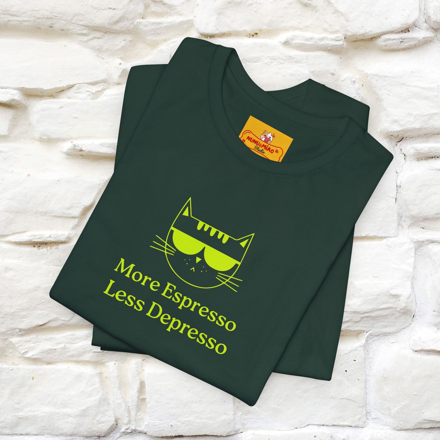 "More Espresso Less Depresso" |Cat T-Shirt | Nunu&Miao Studio