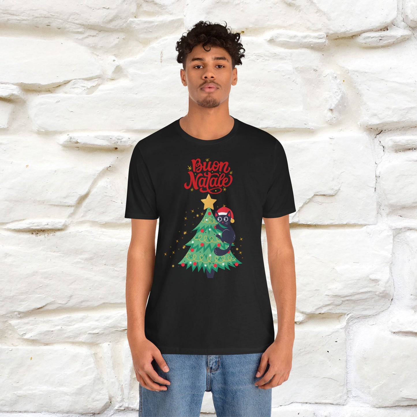 Buon Natale Cat T-Shirt | Italian Christmas Cat Shirt for Men & Women | 100% Cotton*