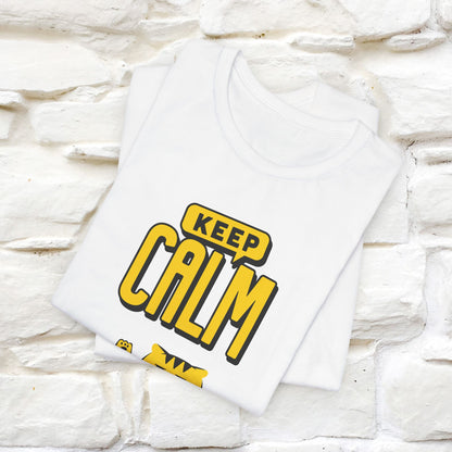 Keep Calm Cat T-Shirt for Men & Women | 100% Cotton* Relaxed Cat Lover Tee