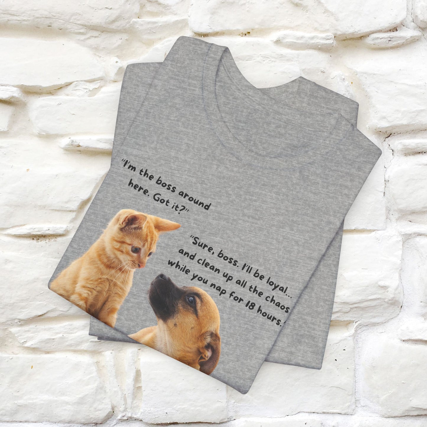 ''I am The Boss Here'' Funny Cat T-shirt for Men and Women  100% Cotton*